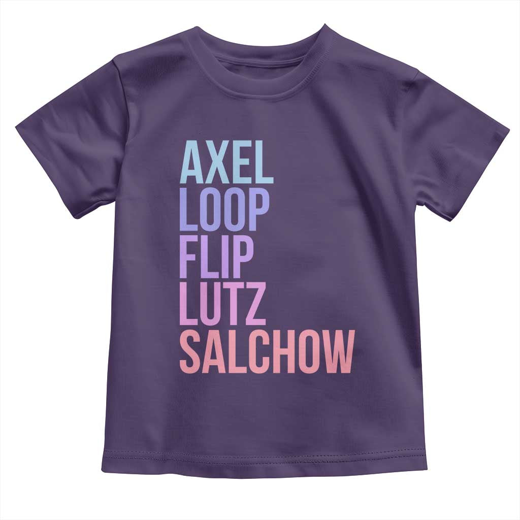 Figure Skating Lovers Toddler T Shirt Funny Axel Loop Flip Lutz Salchow TS11 Purple Print Your Wear