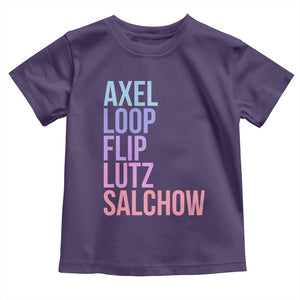 Figure Skating Lovers Toddler T Shirt Funny Axel Loop Flip Lutz Salchow TS11 Purple Print Your Wear