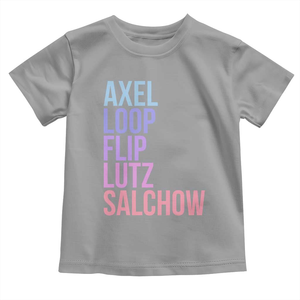 Figure Skating Lovers Toddler T Shirt Funny Axel Loop Flip Lutz Salchow TS11 Sport Gray Print Your Wear