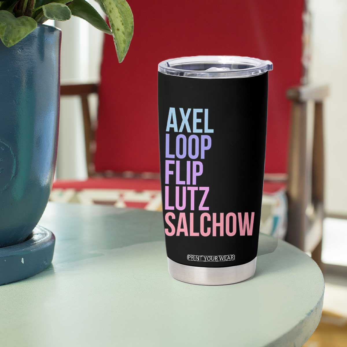 Figure Skating Lovers Tumbler Cup Funny Axel Loop Flip Lutz Salchow TS11 Print Your Wear