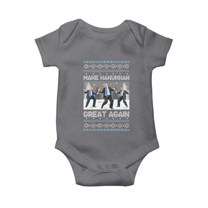 Funny Make Hanukkah Great Again Trump Baby Onesie Menorah David Stars TS11 Charcoal Print Your Wear