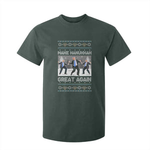 Funny Make Hanukkah Great Again Trump T Shirt For Kid Menorah David Stars TS11 Dark Forest Green Print Your Wear