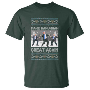 Funny Make Hanukkah Great Again Trump T Shirt Menorah David Stars TS11 Dark Forest Green Print Your Wear