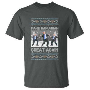 Funny Make Hanukkah Great Again Trump T Shirt Menorah David Stars TS11 Dark Heather Print Your Wear