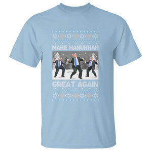 Funny Make Hanukkah Great Again Trump T Shirt Menorah David Stars TS11 Light Blue Print Your Wear