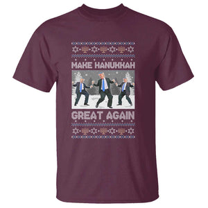 Funny Make Hanukkah Great Again Trump T Shirt Menorah David Stars TS11 Maroon Print Your Wear