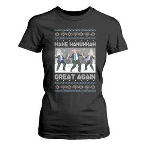 Funny Make Hanukkah Great Again Trump T Shirt For Women Menorah David Stars TS11 Black Print Your Wear