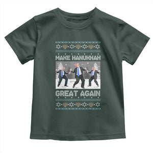 Funny Make Hanukkah Great Again Trump Toddler T Shirt Menorah David Stars TS11 Dark Forest Green Print Your Wear
