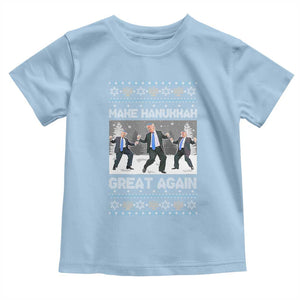 Funny Make Hanukkah Great Again Trump Toddler T Shirt Menorah David Stars TS11 Light Blue Print Your Wear