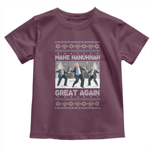 Funny Make Hanukkah Great Again Trump Toddler T Shirt Menorah David Stars TS11 Maroon Print Your Wear