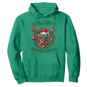 Funny Christmas Hunting Hoodie Jingle Bells Shotgun Shells Santa Deer TS11 Irish Green Print Your Wear