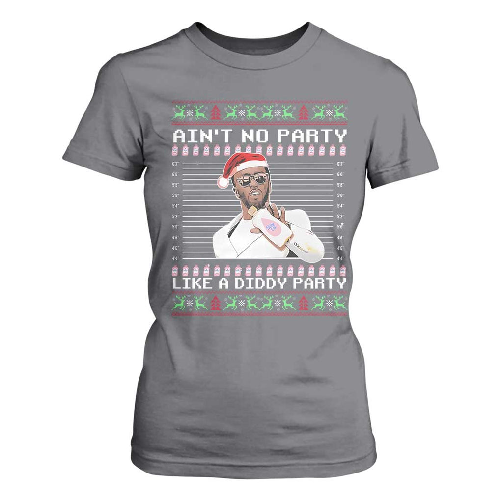 Funny Ain't No Party Like A Diddy Party T Shirt For Women Christmas Dirty Santa Diddy TS11 Charcoal Print Your Wear
