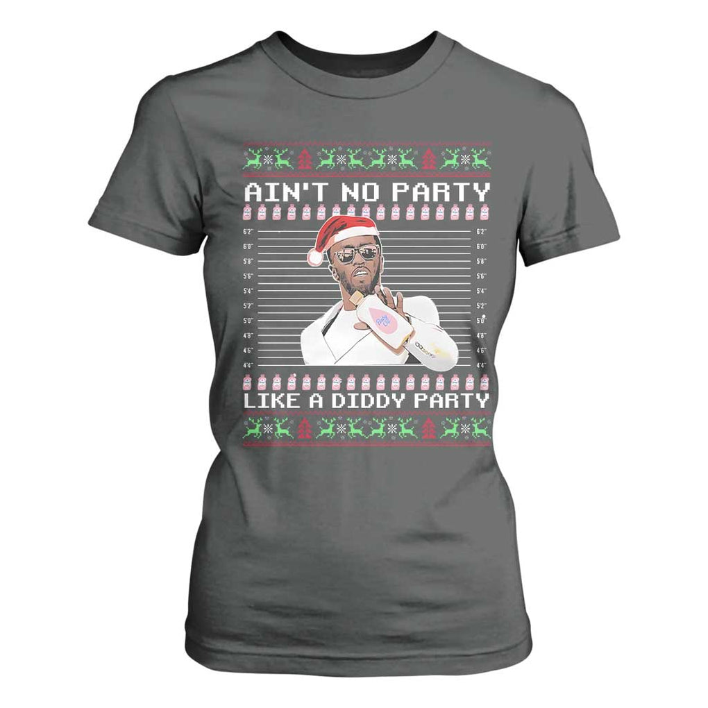 Funny Ain't No Party Like A Diddy Party T Shirt For Women Christmas Dirty Santa Diddy TS11 Dark Heather Print Your Wear