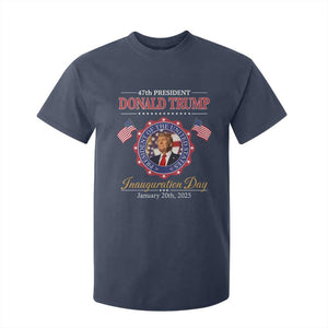 47th President Donald Trump Inauguration Day 2025 Memorabilia T Shirt For Kid TS11 Navy Print Your Wear