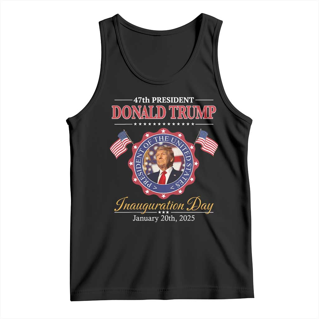 47th President Donald Trump Inauguration Day 2025 Memorabilia Tank Top TS11 Black Print Your Wear