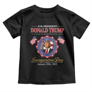 47th President Donald Trump Inauguration Day 2025 Memorabilia Toddler T Shirt TS11 Black Print Your Wear
