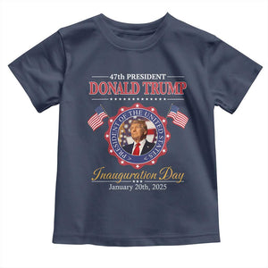 47th President Donald Trump Inauguration Day 2025 Memorabilia Toddler T Shirt TS11 Navy Print Your Wear