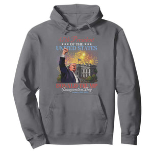 47th President Donald Trump Inauguration Day 2025 Hoodie White House Fireworks American Flag Memorabilia TS11 Charcoal Print Your Wear