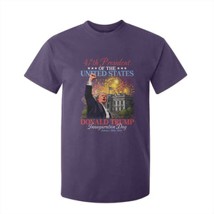 47th President Donald Trump Inauguration Day 2025 T Shirt For Kid White House Fireworks American Flag Memorabilia TS11 Purple Print Your Wear