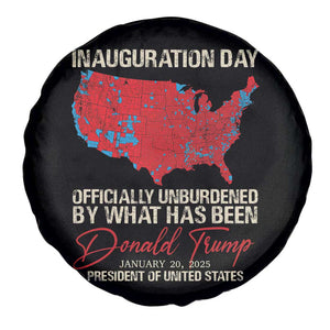 47th President Donald Trump Inauguration Day 2025 Spare Tire Cover Officially Unburdened By What Has Been American Maps TS11 Print Your Wear