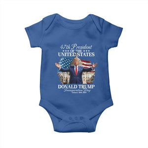 47th President Donald Trump Inauguration Day 2025 Baby Onesie United States Capitol American Flag Memorabilia TS11 Royal Blue Print Your Wear
