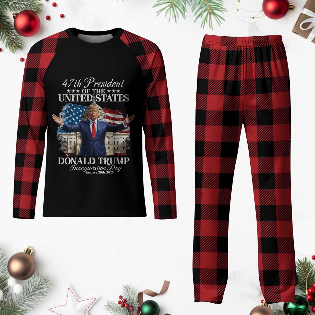 47th President Donald Trump Inauguration Day 2025 Plaid Pajama Set United States Capitol American Flag Memorabilia TS11 Buffalo Plaid Print Your Wear