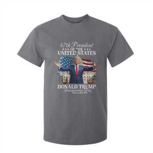 47th President Donald Trump Inauguration Day 2025 T Shirt For Kid United States Capitol American Flag Memorabilia TS11 Charcoal Print Your Wear