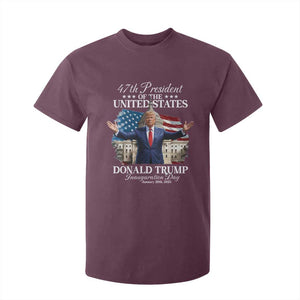 47th President Donald Trump Inauguration Day 2025 T Shirt For Kid United States Capitol American Flag Memorabilia TS11 Maroon Print Your Wear