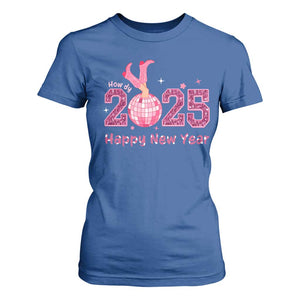 Funny Howdy 2025 Happy New Year T Shirt For Women Cowgirl New Year's Eve Party Disco Ball TS11 Royal Blue Print Your Wear