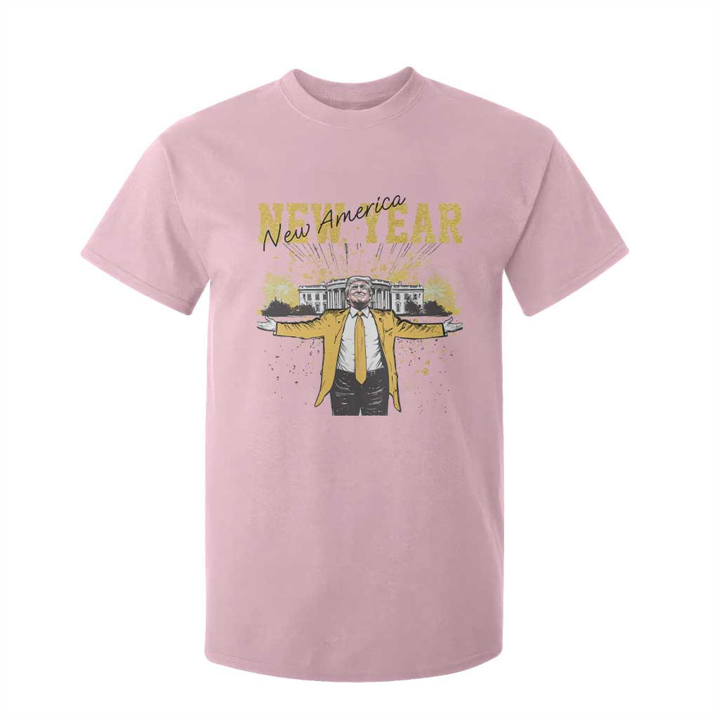 Funny Trump New Year New America 2025 T Shirt For Kid TS11 Light Pink Print Your Wear