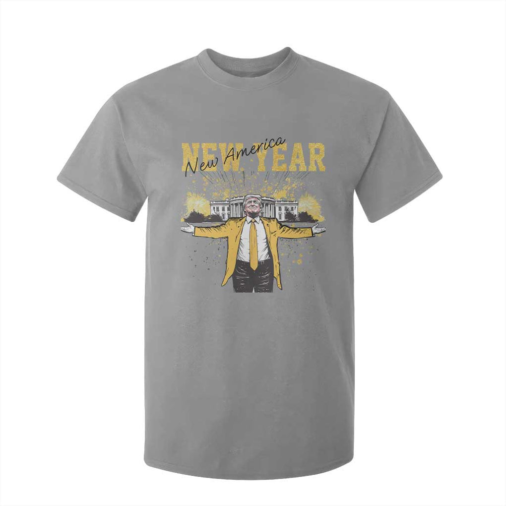 Funny Trump New Year New America 2025 T Shirt For Kid TS11 Sport Gray Print Your Wear