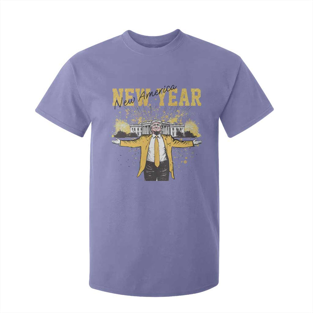 Funny Trump New Year New America 2025 T Shirt For Kid TS11 Violet Print Your Wear