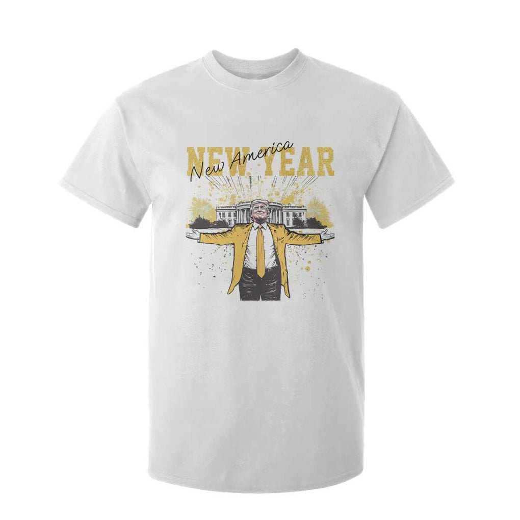 Funny Trump New Year New America 2025 T Shirt For Kid TS11 White Print Your Wear