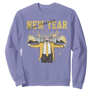 Funny Trump New Year New America 2025 Sweatshirt TS11 Violet Print Your Wear