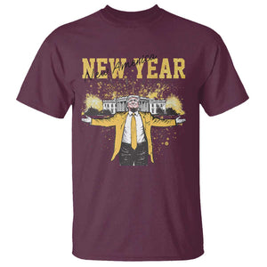 Funny Trump New Year New America 2025 T Shirt TS11 Maroon Print Your Wear