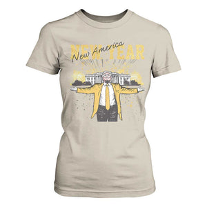 Funny Trump New Year New America 2025 T Shirt For Women TS11 Sand Print Your Wear