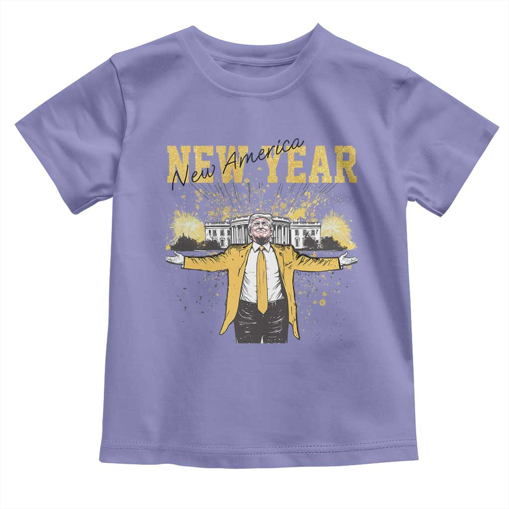 Funny Trump New Year New America 2025 Toddler T Shirt TS11 Violet Print Your Wear