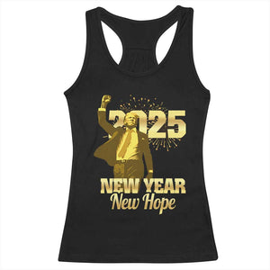 Funny Trump New Year New Hope 2025 Racerback Tank Top TS11 Black Print Your Wear