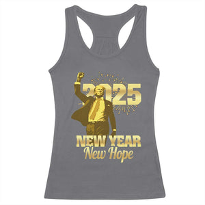 Funny Trump New Year New Hope 2025 Racerback Tank Top TS11 Charcoal Print Your Wear