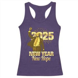 Funny Trump New Year New Hope 2025 Racerback Tank Top TS11 Purple Print Your Wear