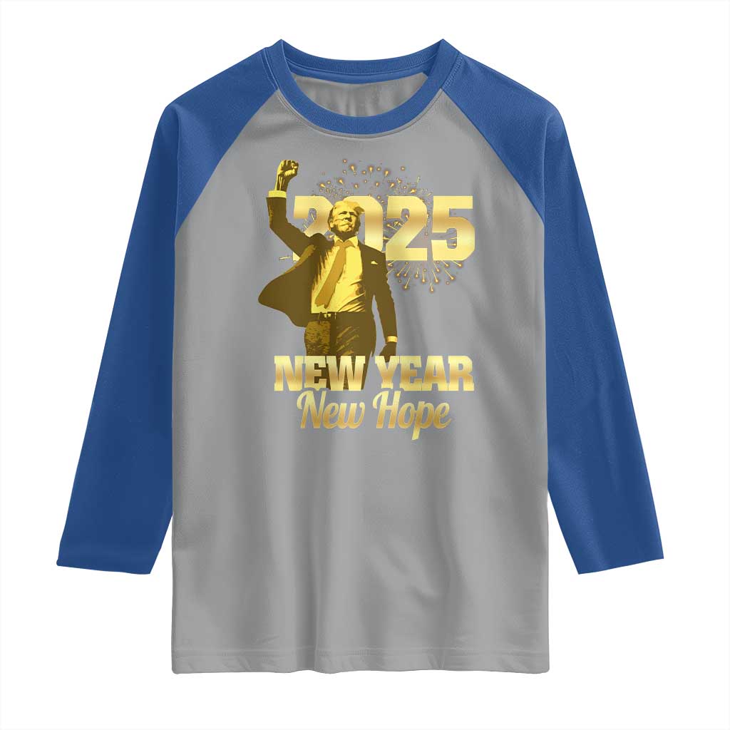 Funny Trump New Year New Hope 2025 Raglan Shirt TS11 Sport Gray Royal Print Your Wear