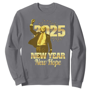 Funny Trump New Year New Hope 2025 Sweatshirt TS11 Charcoal Print Your Wear