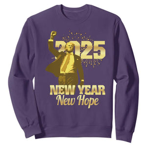 Funny Trump New Year New Hope 2025 Sweatshirt TS11 Purple Print Your Wear