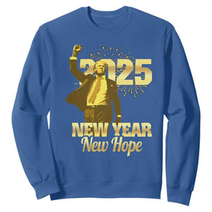 Funny Trump New Year New Hope 2025 Sweatshirt TS11 Royal Blue Print Your Wear