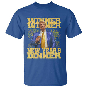 Funny Trump New Year 2025 T Shirt Winner Winner New Year's Dinner Champagne TS11 Royal Blue Print Your Wear