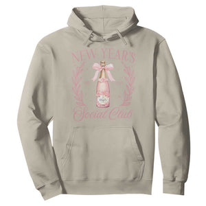 New Year's Social Club 2025 Hoodie Coquette Champagne Bottles TS11 Sand Print Your Wear