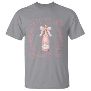 New Year's Social Club 2025 T Shirt Coquette Champagne Bottles TS11 Sport Gray Print Your Wear