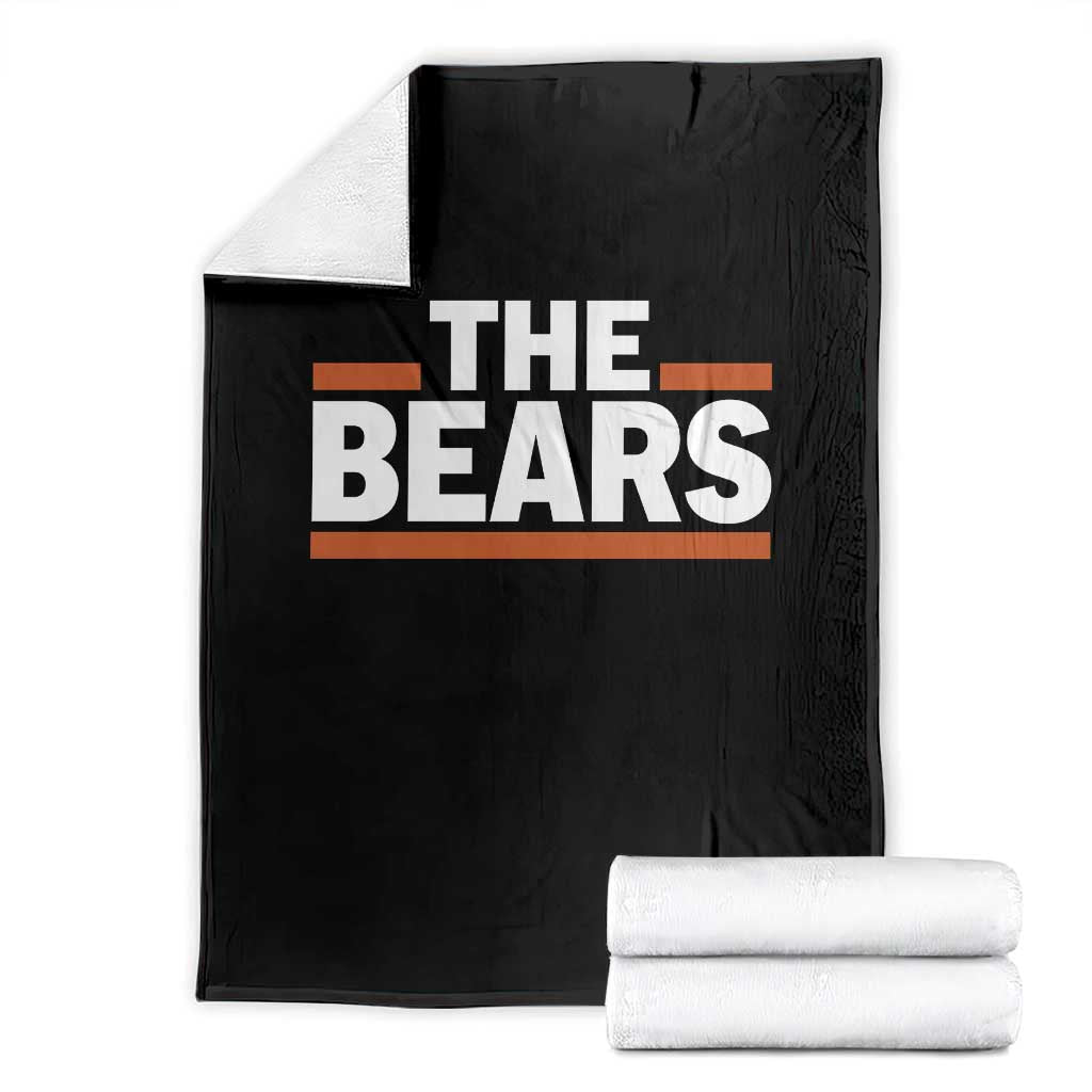 Funny Bears Lover Throw Blanket Orange Stripes Grizzly Animal TS11 Black Print Your Wear