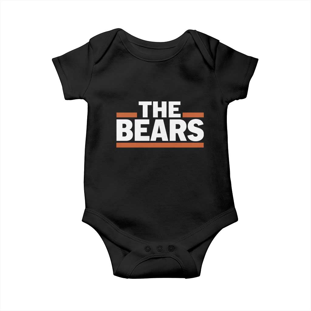 Funny Bears Lover Baby Onesie Orange Stripes Grizzly Animal TS11 Black Print Your Wear