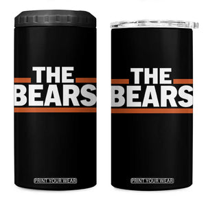 Funny Bears Lover 4 in 1 Can Cooler Tumbler Orange Stripes Grizzly Animal TS11 One Size: 16 oz Black Print Your Wear